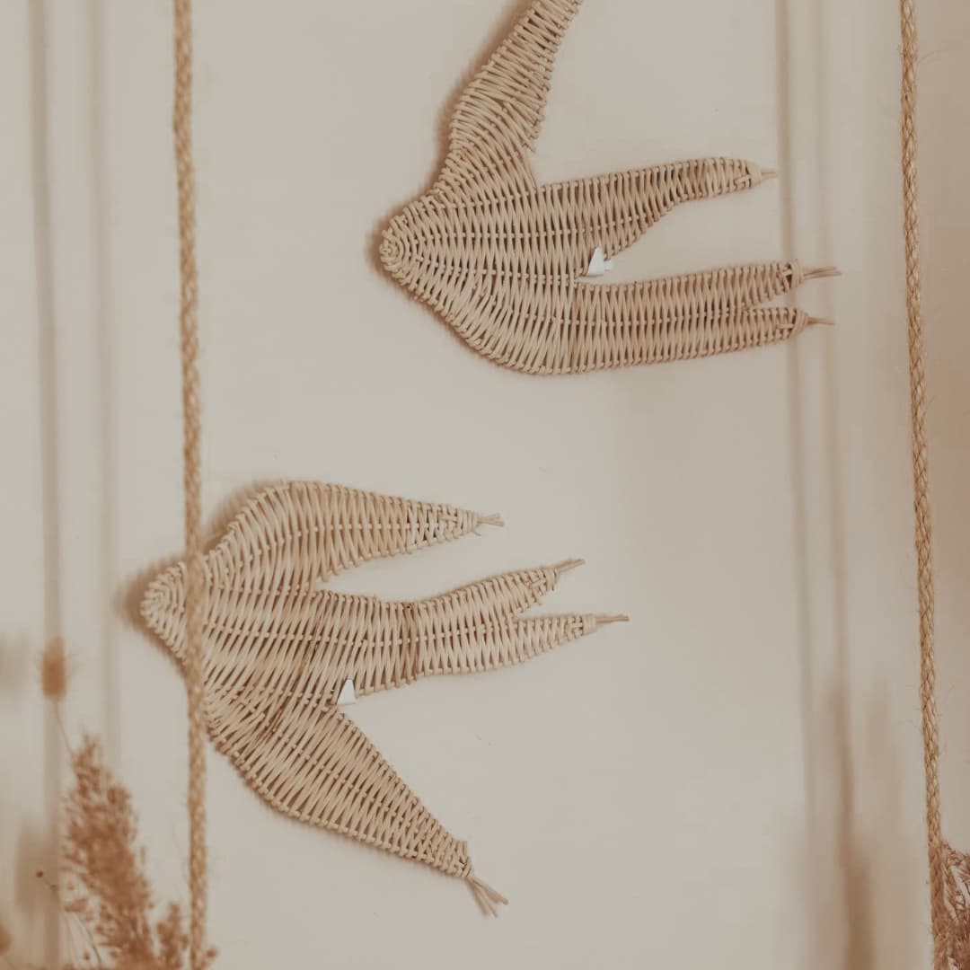 Rotan zwaluw set van 2